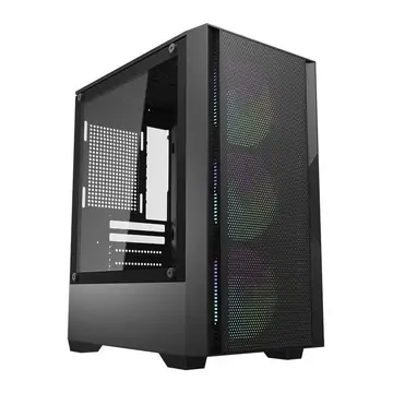 gabinete gamer aigo darkflash c195m mesh rainbow mini-tower 3 fans preto