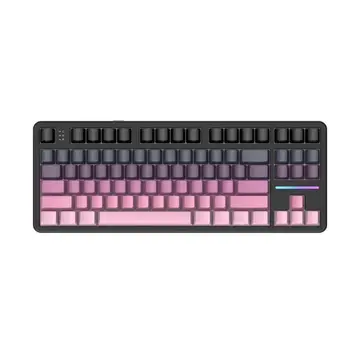 Teclado Sem Fio Mecânico Gamer Attack Shark X87, RGB, Tri-Mode Wireless Bluetooth USB-C, Blackberry - X87