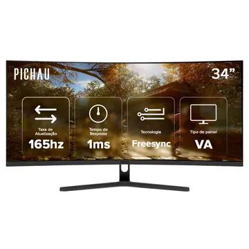 monitor gamer pichau nexus 34 neo s 34 pol va ultrawide curvo wqhd 1ms 165hz pg-nxs34neos-bl01