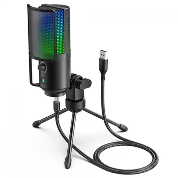 microfone fifine k669pro2 rgb usb black