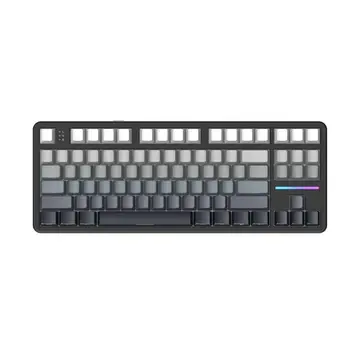 teclado attack shark x87 rgb tri mode wireless bluetooth usb c moonlit night