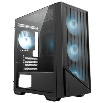 gabinete gamer msi pro force m051a mini tower vidro temperado m-atx com 4 fans rgb preto