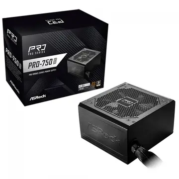 fontes de alimentação asrock pro 750b 80 plus bronze atx 31 pcie 5.1 pfc ativo preto