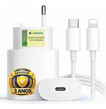 celulares - acessórios boyu carregador lightning usb-c turbo branco (iphone 8 x xr 11 12 13 14 pro max)