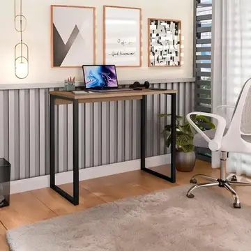 móveis escrivaninha industrial mesa estudo aparador office aço mdf