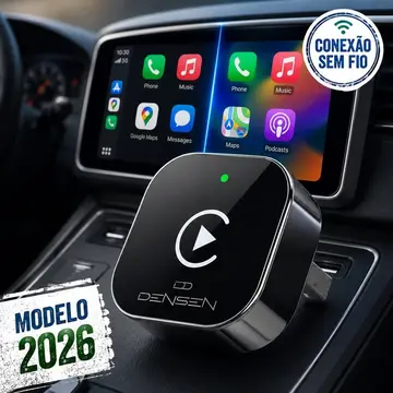 acessório automotivo d densen carplay adaptador sem fio car play android auto 2 em 1 2026 d