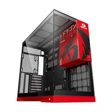 gabinete gamer redragon geo-m5-rd future model 5 geometric