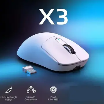 Mouse Gamer Sem Fio Attack Shark X3 26000 Dpi White