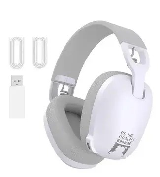 Headset Gamer Profissional Onikuma B2 Bluetooth, P3 Branco E Cinza
