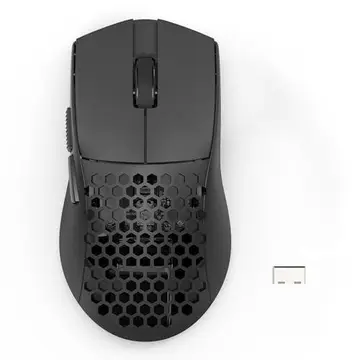 PARCELADO! Mouse Gamer Redragon Astrolabe Lite Preto PAW3313 10000 DPI Sem Fio Tri-Mode USB 2.4GHz Bluetooth, USB Tipo-C Estrutura Perfurada