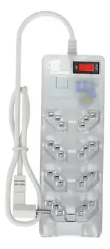 filtro de linha iclamper dps energia 8 tomadas 10a bivolt
