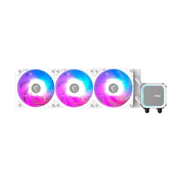 water cooler msi mag coreliquid a13 argb 360mm intel e amd branco