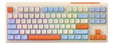 teclado mecânico gamer freewolf m87 sem fio