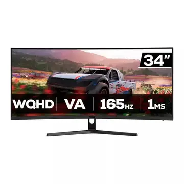 monitores pichau nexus wide 34s 34 pol va ultrawide curvo 2k 1ms 165hz pg-nxs34s-bl01