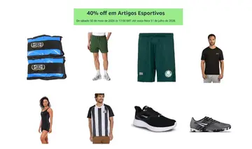 Ainda ativo! Amazon - 40% off em Artigos Esportivos