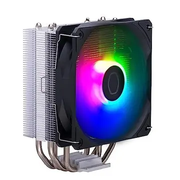 Cooler Master Hyper 212 Spectrum V3 ARGB CPU Air Cooler, ventoinha PWM de 120 mm, 4 tubos de calor, cobre niquelado prateado, 152 mm de altu