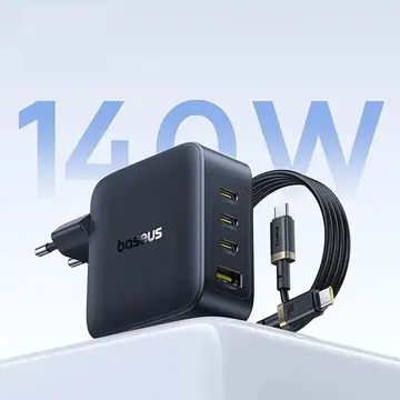 carregador baseus gan 140w 4 portas