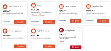 ⭐️ Resgate todos os cupons aqui