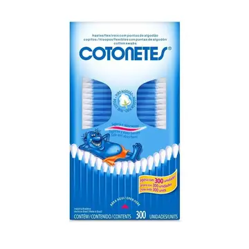 higiene pessoal cotonetes hastes flexíveis 300 unidades