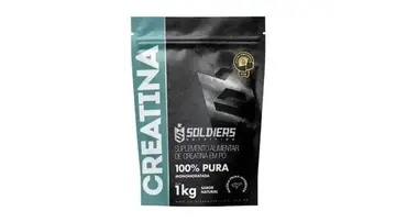 suplemento soldiers nutrition creatina monohidratada em pó 1kg 100% pura importada