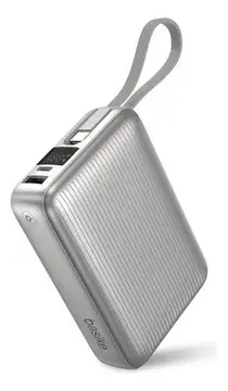 Carregador Portátil Basike 20000mAh PD 45W com Cabo USB-C Integrado para iPhone e Samsung