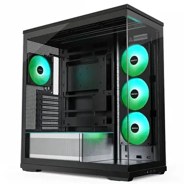 Gabinete Gamer Montech Tg3 Argb Mid Tower Atx Sem Fonte Com 4 Fans Preto