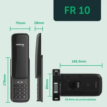 fechadura digital intelbras 10 preto fr 10