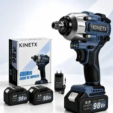 Chave De Impacto Parafusadeira 680nm Brushless com 2baterias