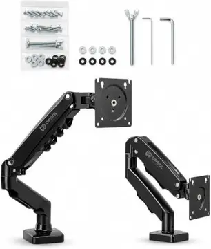 PARCELADO! Braço articulado, suporte Articulado de Mesa, Pistão a Gás, Design Compacto e Retrátil, Ergonômico, Monitores 13'' a 35'', 2kg a 