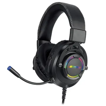 Headset Gamer Superframe Aura 71 Surround Rgb Usb Black