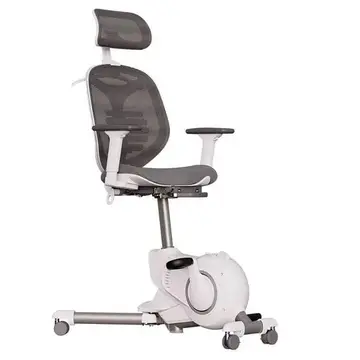 cadeira ergonomica elements health egea cinza e branca