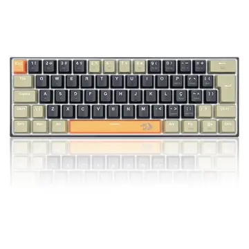 Teclado Gamer Redragon Lakshmi Switch Brown Layout 60 Abnt2 Preto K606 Og Bk Gy Pt Brown