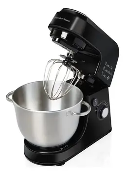 Batedeira planetária 300w Recipiente aço inox 3,8l 7 Velocidades Fácil Acesso ao interior da tigela 3 Batedores - Hamilton Beach