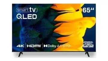 Smart TV HQ QLED 65 Polegadas 4K Dolby Audio Wi-Fi Bluetooth 3 HDMI 2 USB RJ45 Netflix HQ-QLED65SM