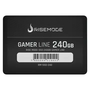 Ssd Rise Mode Gamer Line 240GB Sata Iii Leitura 530 MB S Gravacao 520 MB S Preto Rm Ssd