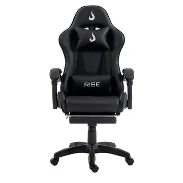 Cadeira Gamer Rise Mode X06 Angulo Ajustavel Ate 120Kg Apoio Para Os Pes Retratil Preto Rm Cg X06 Bk