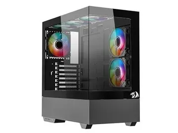 Gabinete Gamer Redragon Reflect Pro Preto Sem Fans Mid Tower CA-607B