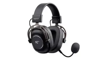 Headset Gamer Profissional Sem Fio Havit H2002YG, Driver 50mm, Wireless, USB-C e 3.5mm, Preto