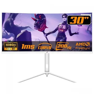 Monitor Gamer Superframe Elegance Series White 30 Pol Curvo Ultrawide Full Hd Va 1Ms 200Hz Freesync Hdmidp Sfef