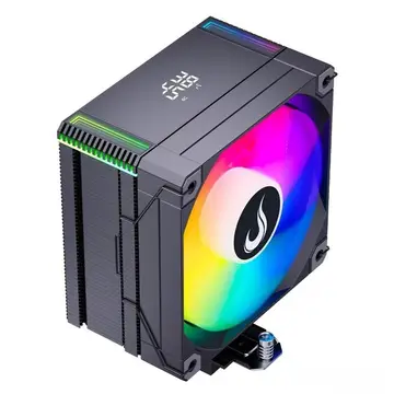 Cooler Para Processador Riser Mode Temp 6 Black Argb 120Mm Com Display Intel Amd Preto Rm Act6 Argb B