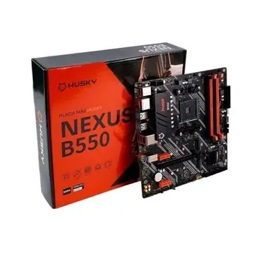 Placa-mãe Husky Nexus B550, M.2 Nvme, Ddr4 3200mhz, Ryzen 5000/3000, Micro-atx, Hdmi/dp, 64GB Dual Channel - Hpm550