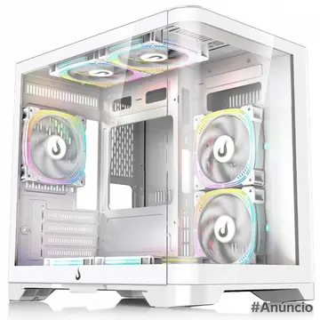 Gabinete Gamer Rise Mode Galaxy Curved Mid Tower Vidro Temperado Matx Sem Fonte Sem Fan Branco Rm Ga Gc Fw