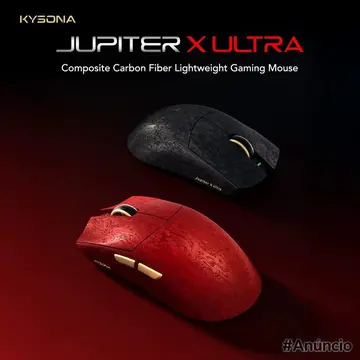 Mouse Gamer Sem Fio KYSONA Jupiter X Ultra 3950 54L15, Fibra de Carbono PAW3950