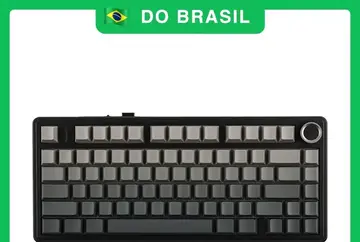 Teclado Sem Fio Mecânico AULA F75 RGB, Hot Swap, Keycaps PBT, Com Knob de Volume