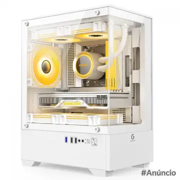 Gabinete Gamer Brx R31W Mid Tower Vidro Matx Com 3 Fans Branco