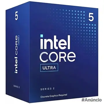 Processador Intel Core Ultra 5 225F 3.3Ghz 4.9Ghz Turbo Serie 2 10 Cores 10 Threads Lga 1851 Bx80768225F
