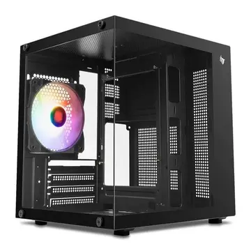Gabinete Gamer Aquário Pichau Atom, Mini-Tower, Lateral de Vidro, Com 1 Fan, Preto, PG-ATOM-BK