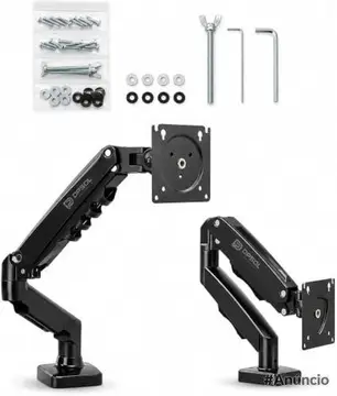 Braço articulado, suporte Articulado de Mesa, Pistão a Gás, Design Compacto e Retrátil, Ergonômico, Monitores 13'' a 35'', 2kg a 9kg, fixaçã
