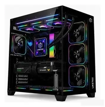 gabinete liketec zeus v3 preto vidro temperado atx