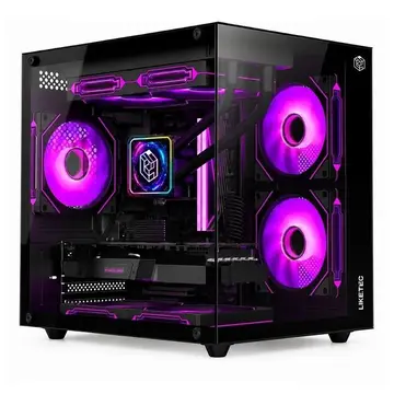 gabinete liketec dasha v2 cubo m atx mini tower vidro temperado